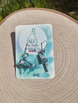 Storm cloud earrings-mini