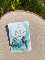 Storm cloud earrings-mini