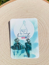 Storm cloud earrings-mini