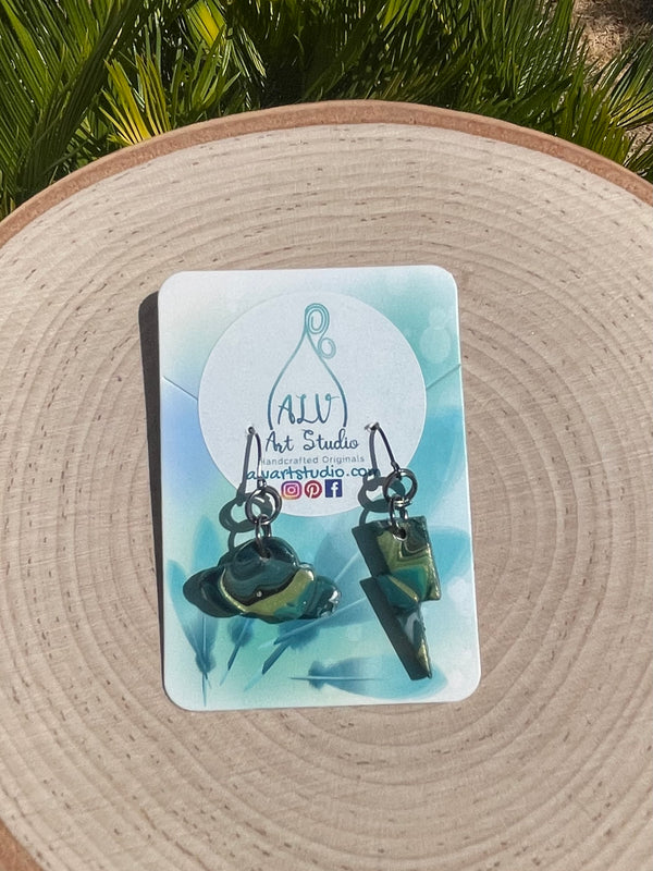 Storm cloud earrings-mini