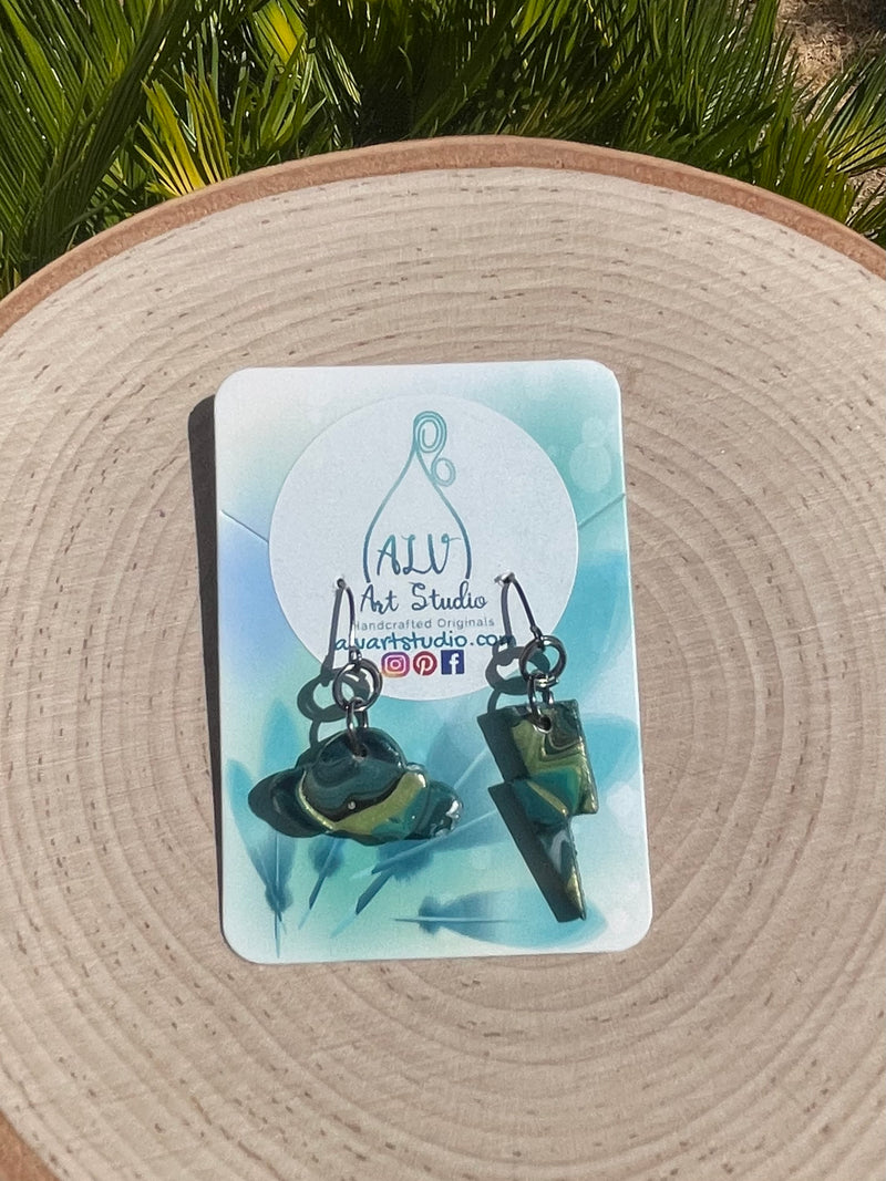 Storm cloud earrings-mini