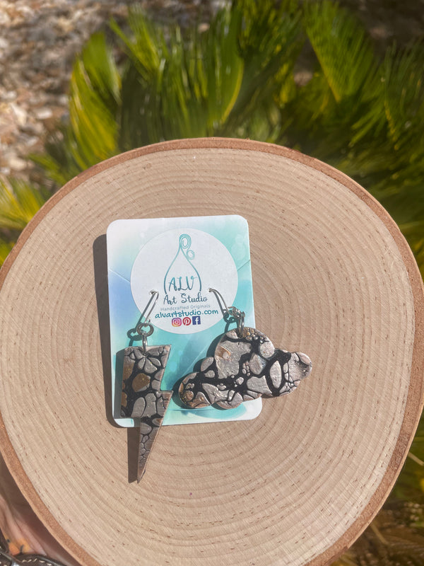 Storm cloud earrings