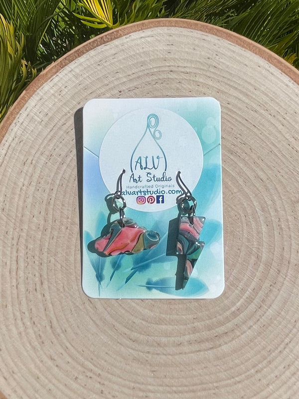 Storm cloud earrings-mini