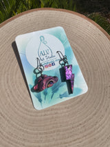 Storm cloud earrings-mini