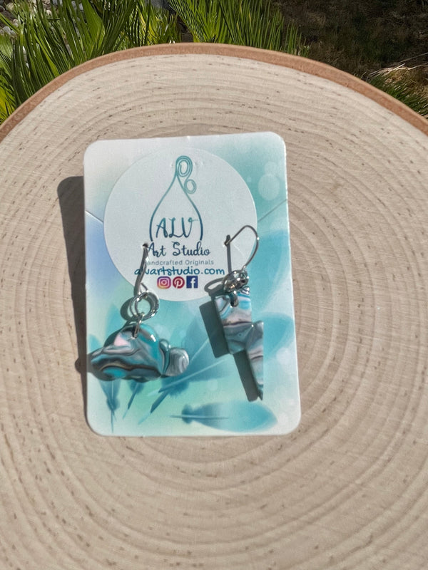 Storm cloud earrings-mini