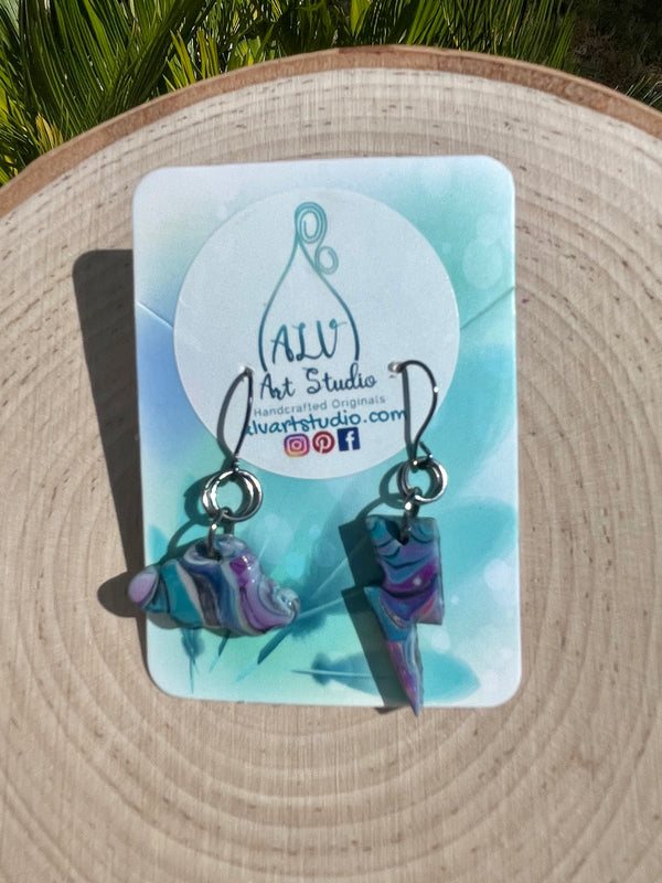 Storm cloud earrings-mini
