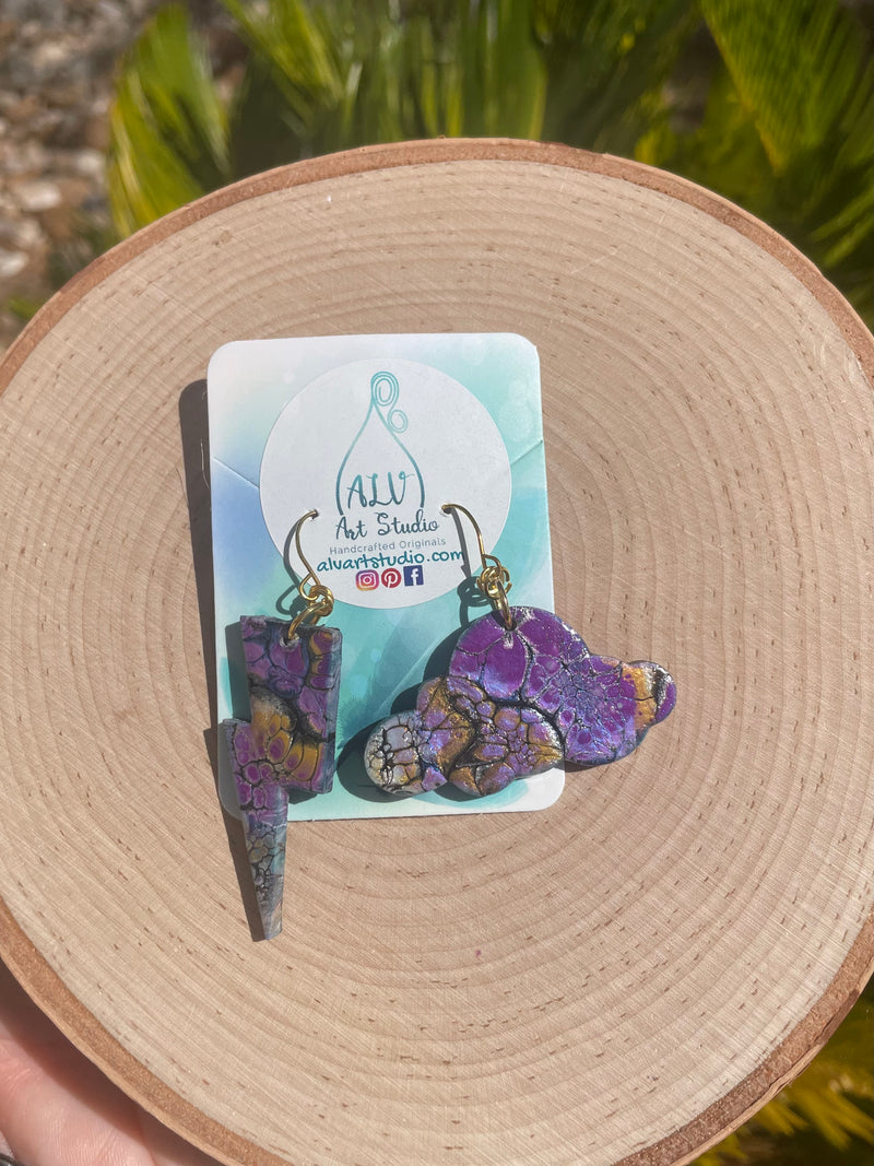 Storm cloud earrings
