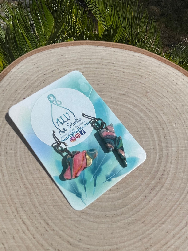 Storm cloud earrings-mini