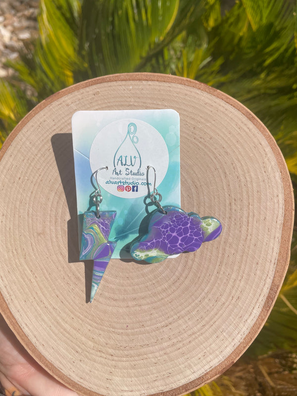 Storm cloud earrings