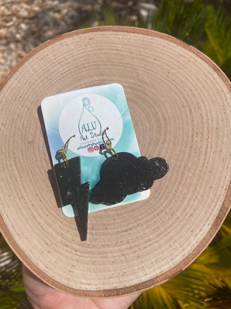 Storm cloud earrings