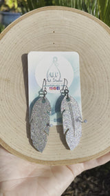 Resin Earrings- Feathers