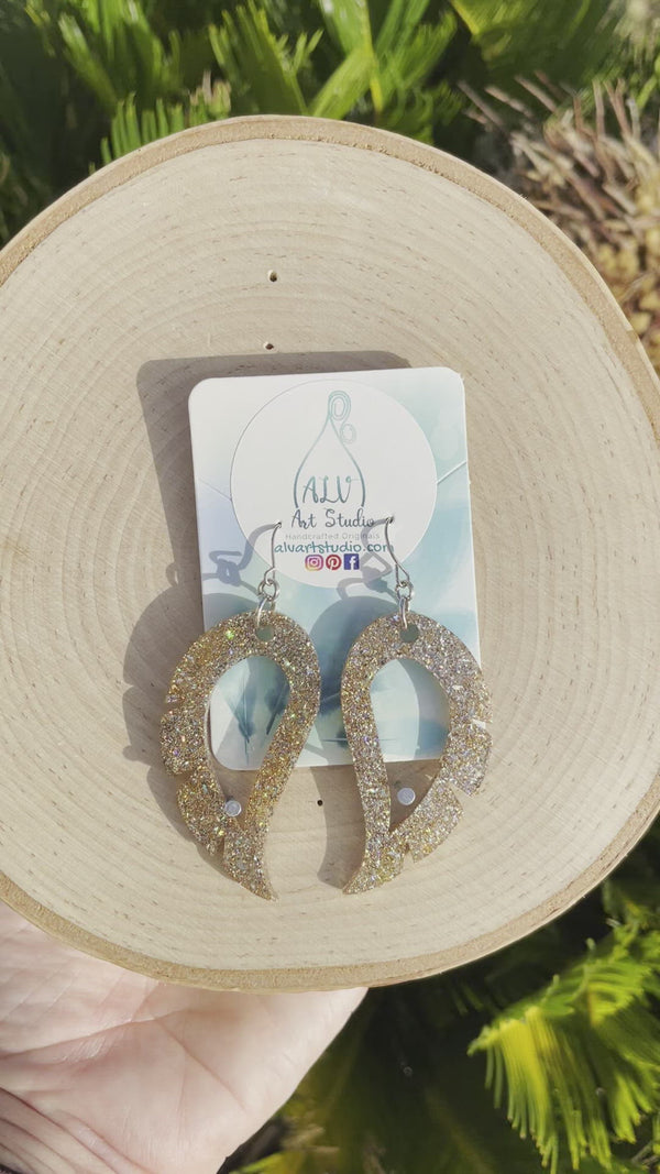 Resin Earrings- Wings
