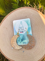 Resin Moon Earrings