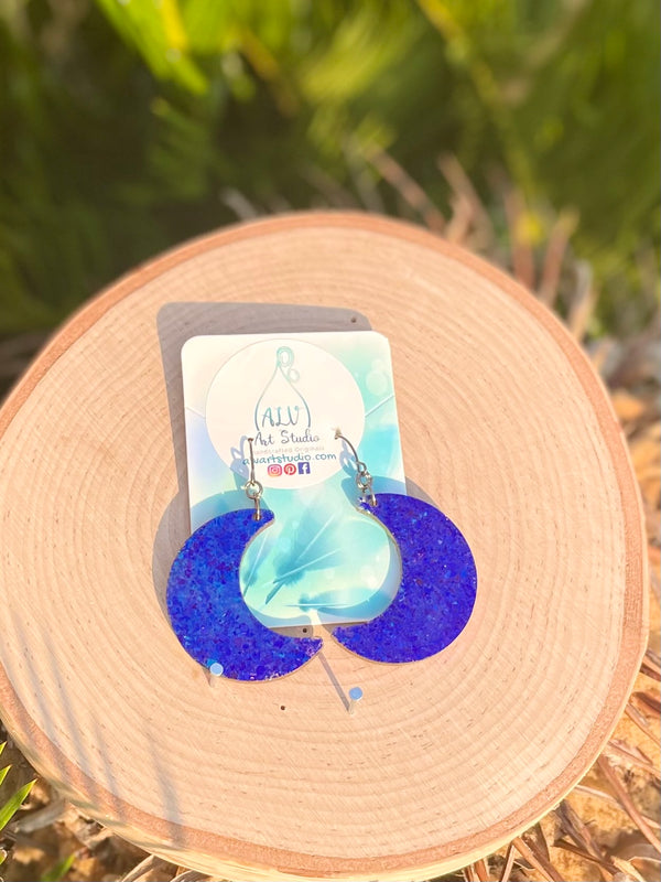 Resin Moon Earrings