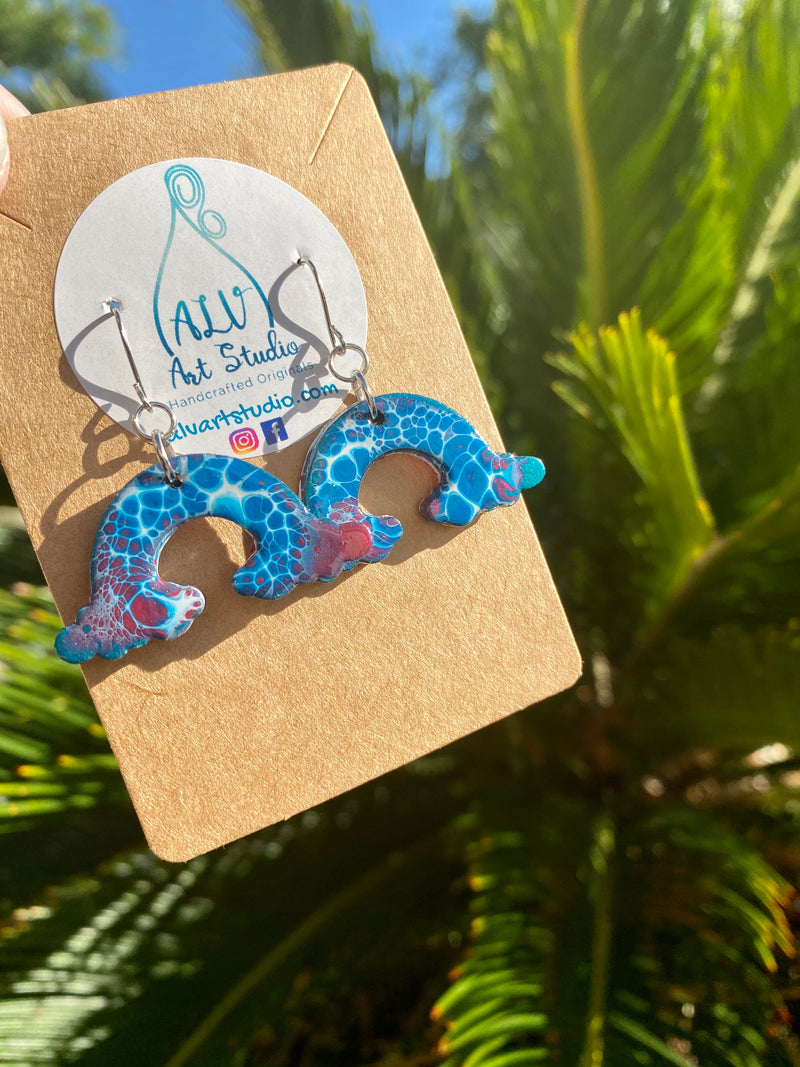 Earrings - Tiny Rainbow wishes 🌈